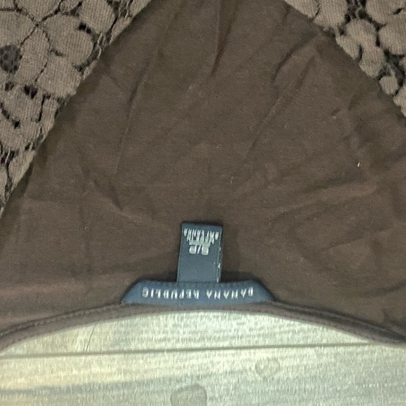 Banana Republic Chocolate Lace Trim Top - Picture 2 of 4